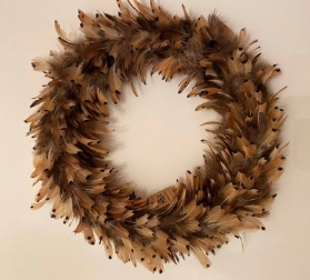 Pheasant feather wreath 50cm